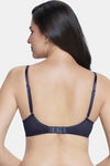 Amante Padded Wired Demi Coverage Lace Bra - Evening Blue — thumbnail 3